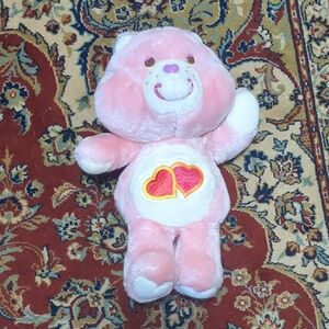 Vintage 1983 Love-A-Lot Bear Care Bears Pink Plush with Heart Design